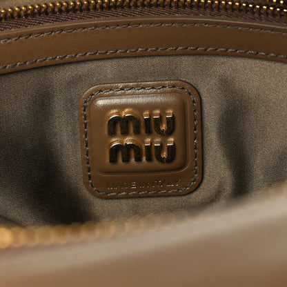 Miu Miu Soft Calf Softy Large Beau Top Handle Bag Tundra 5 of 8