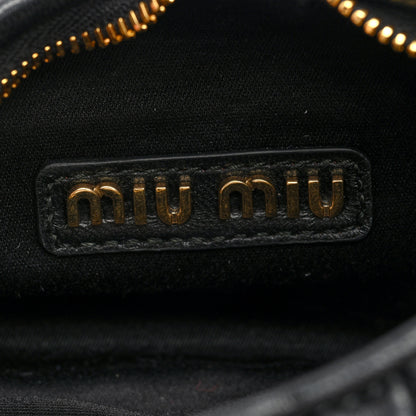 Miu Miu Nappa Matelasse Micro Wander Hobo Black 6 of 9