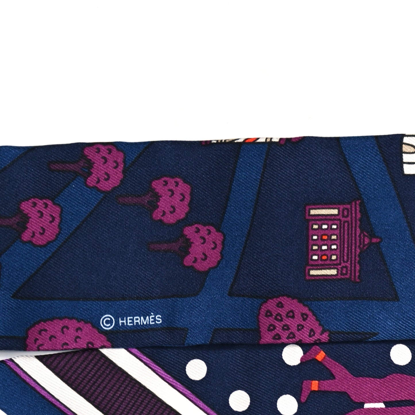 Silk Les Nouveaux Amoureux de Paris Twilly Marine Violet White