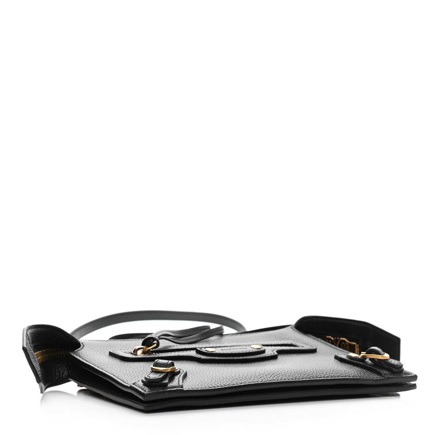 Grained Calfskin Neo Classic Gold Hardware Multipouch Black