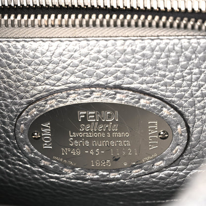 Fendi Cuoio Romano Lux Selleria Medium Peekaboo Iconic Satchel Argento 5 of 8