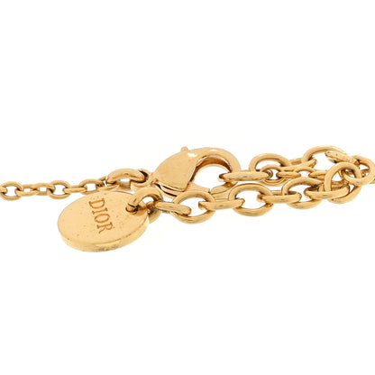 Christian Dior Pearl Glass Petit CD Baroque Bracelet Gold Black 4 of 5