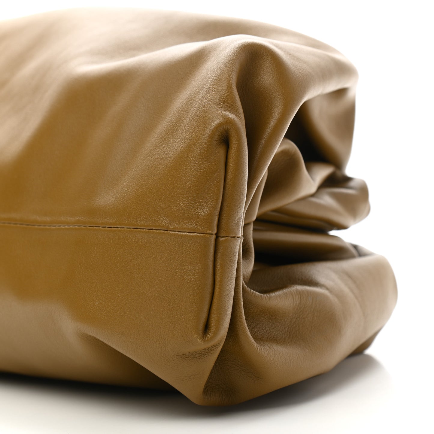 Smooth Butter Calf The Pouch Oversized Clutch Moutarde