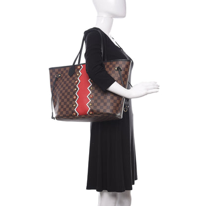 Louis Vuitton Damier Ebene Karakoram Neverfull MM 2 of 12