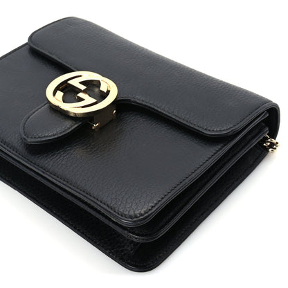 Gucci Dollar Calfskin Small Interlocking G Shoulder Bag Black 8 of 8