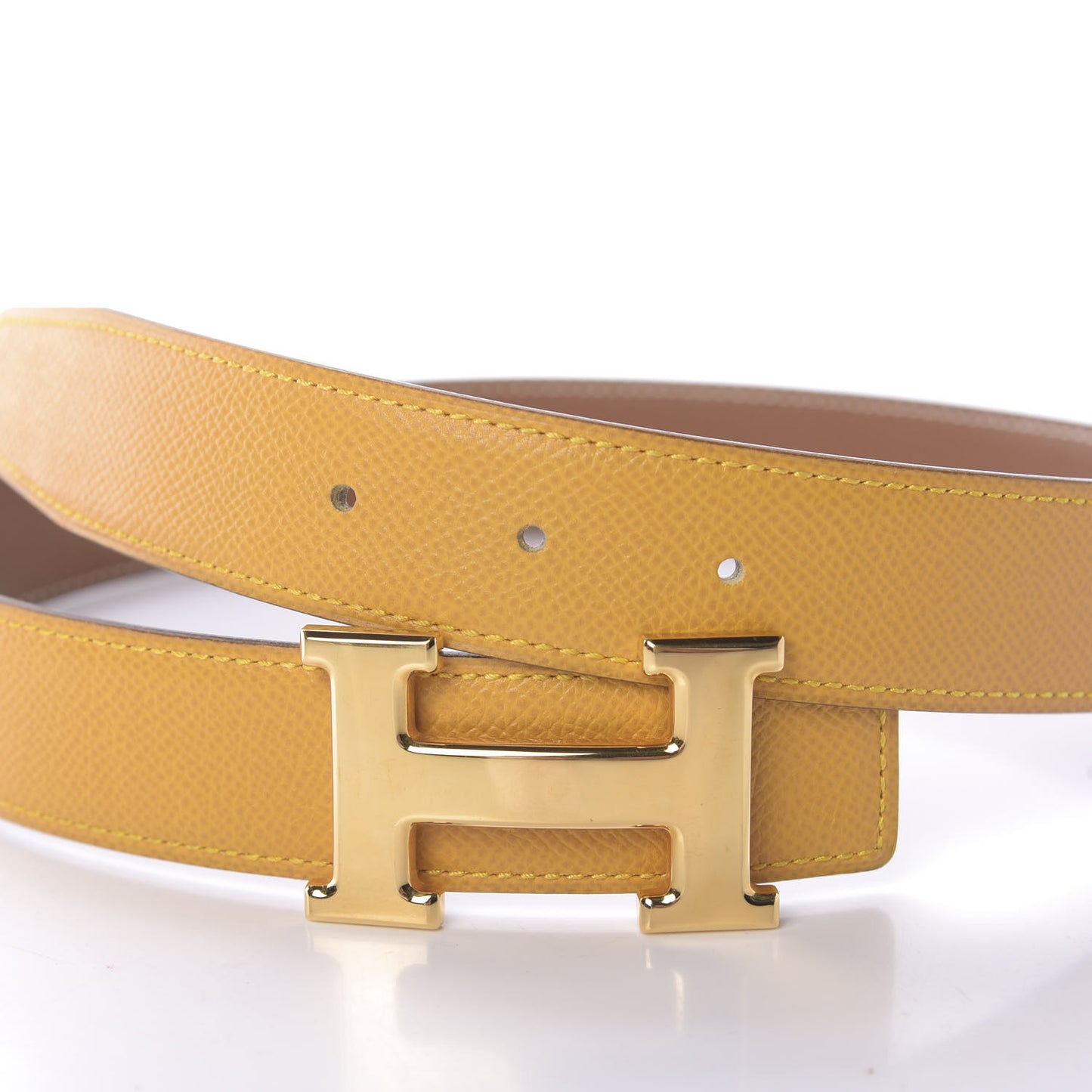Courchevel 32mm H Belt 65 Jaune Gold