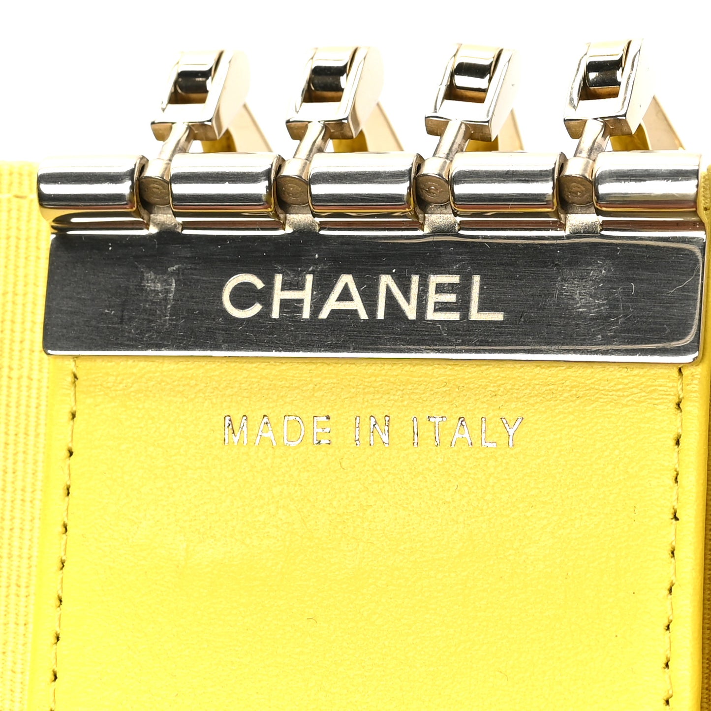 Caviar Quilted Classic 4 Key Holder Wallet Yellow