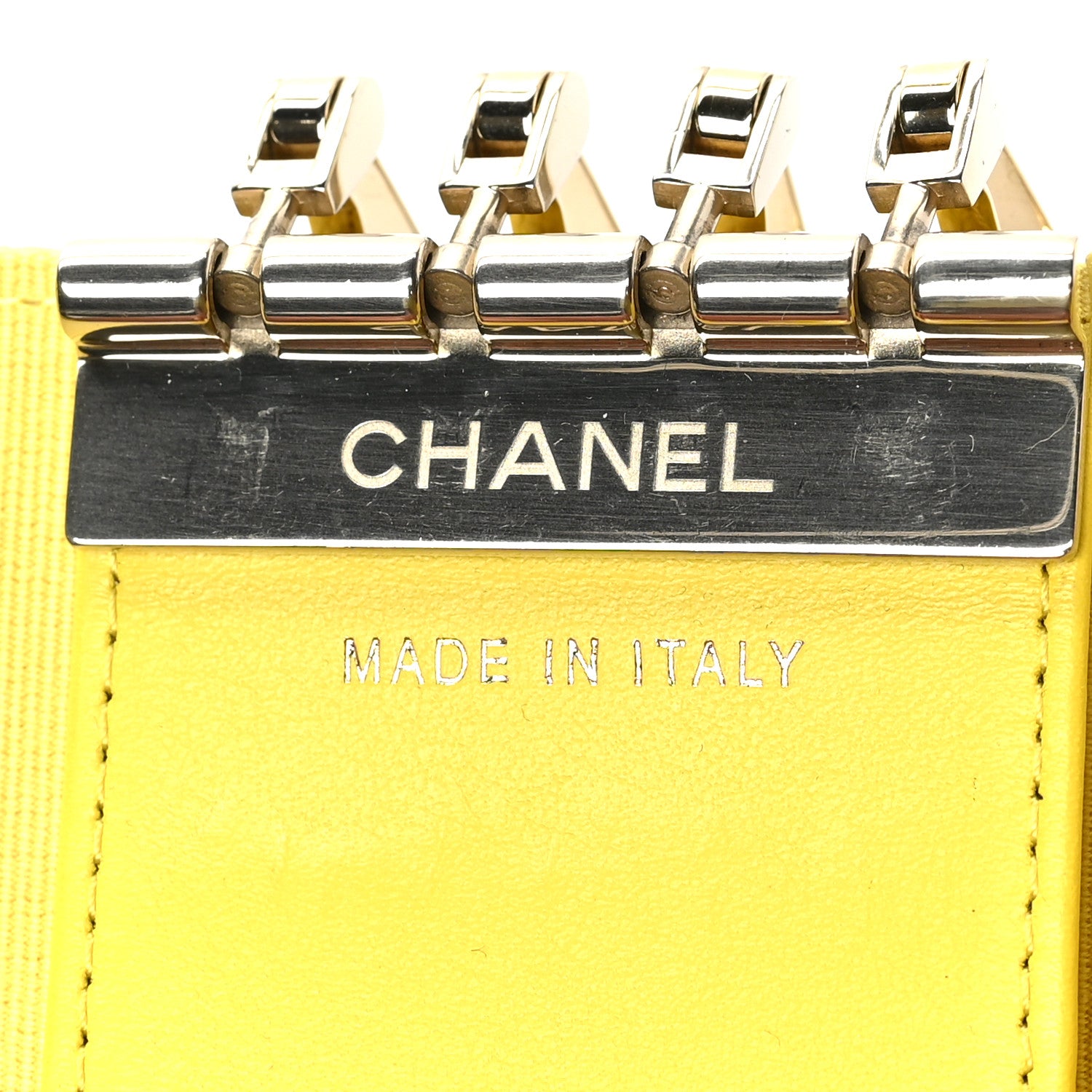 Chanel Caviar Quilted Classic 4 Key Holder Wallet Yellow 7 of 8