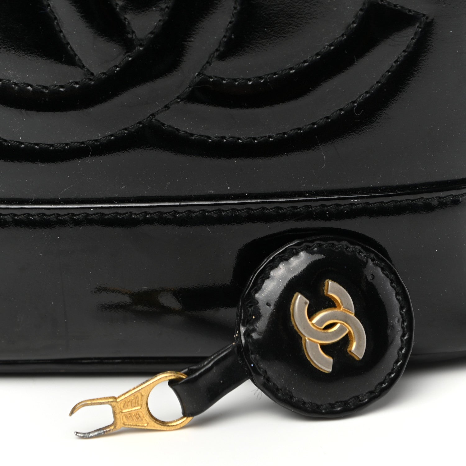 Chanel Patent Vanity Cosmetic Case Black 5 of 12