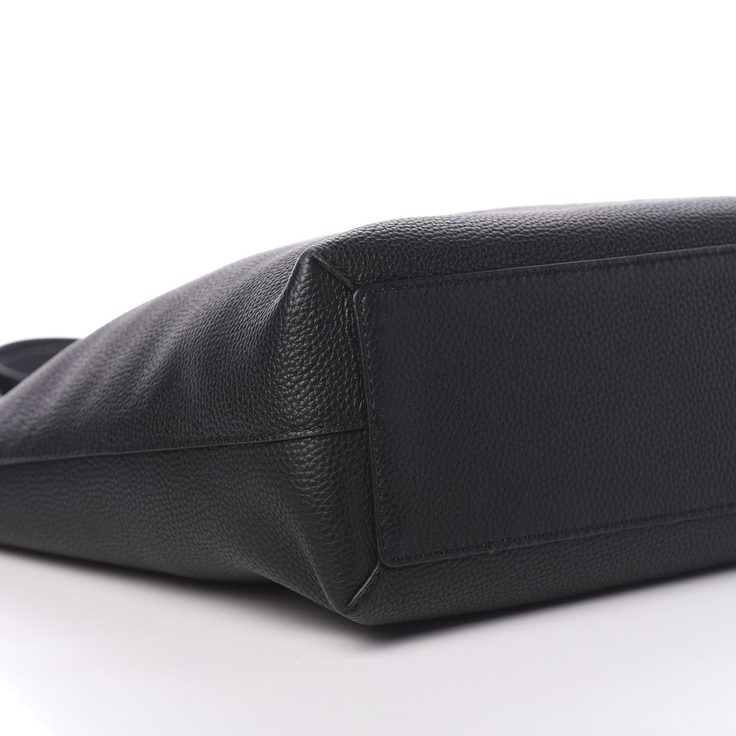 Grainy Calfskin Remington Tote Black