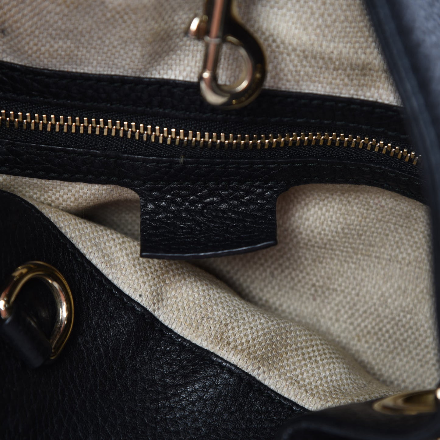 Pebbled Calfskin Medium Soho Chain Shoulder Bag Black
