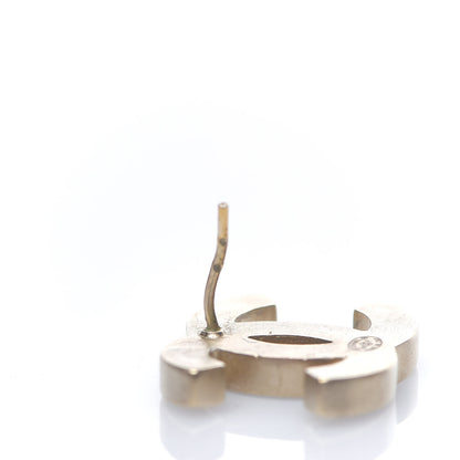 Chanel Enamel CC Stud Earrings Black Silver 5 of 6