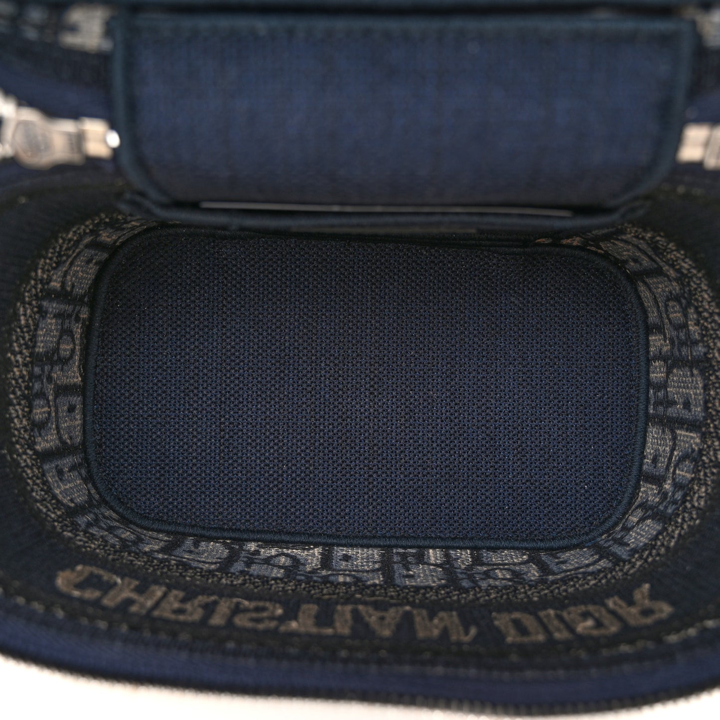 Oblique Small Diortravel Vanity Case With Shoulder Strap Blue