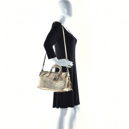 Prada Metallic Nappa Tote Gold 2 of 15