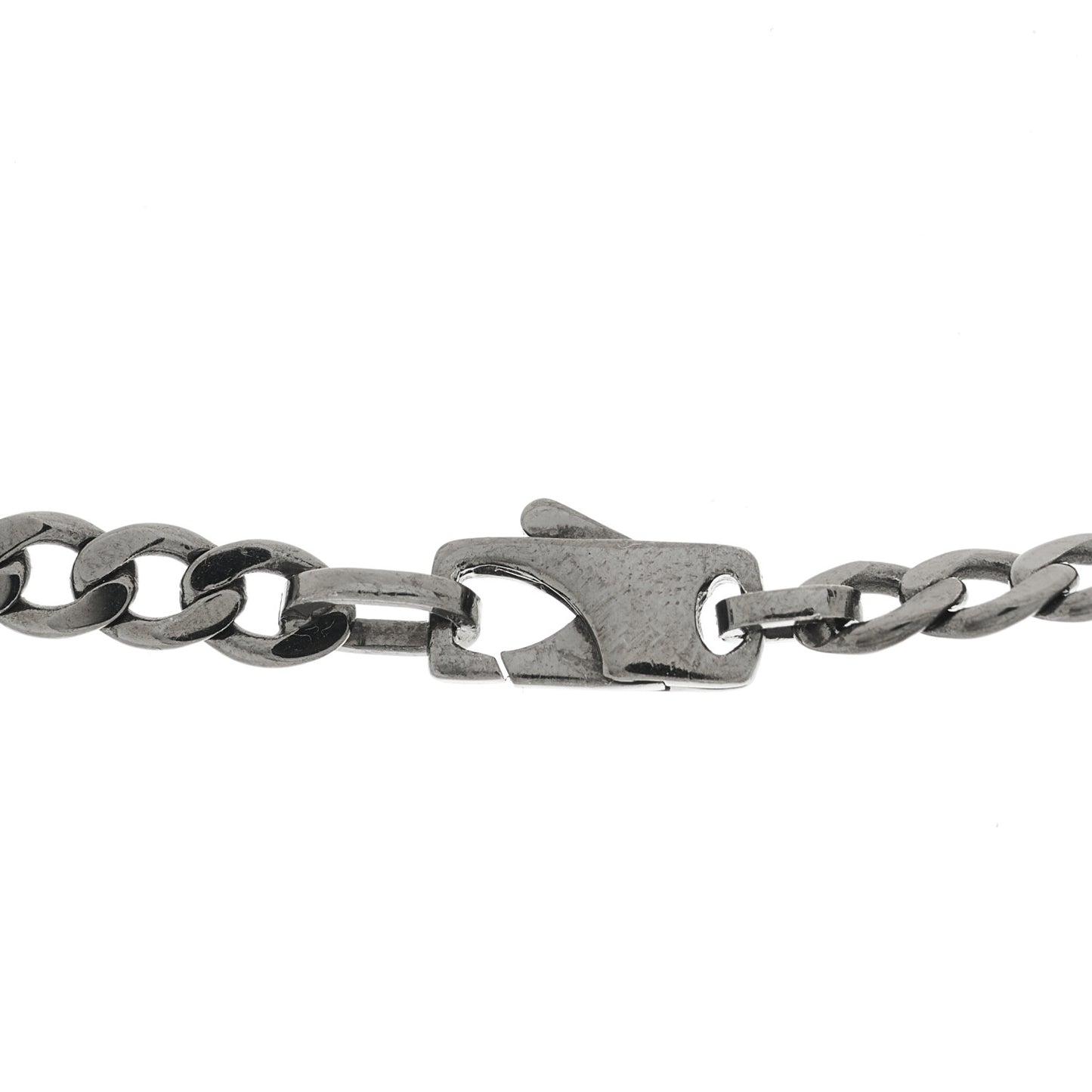 Darkened Sterling Silver G Bar Pendant Necklace