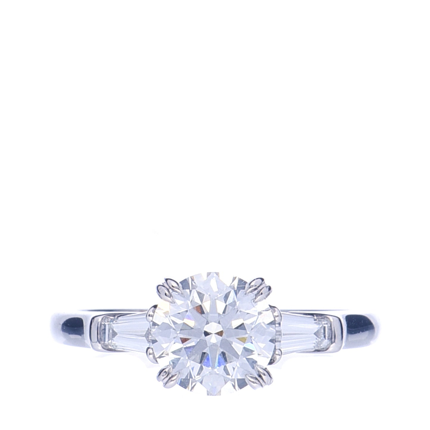 Platinum Diamond 1.40ct Classic Winston Round Brilliant Engagement Ring 51 5.75