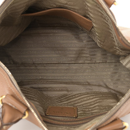 Prada Vitello Daino Shopping Satchel Caramel 5 of 16