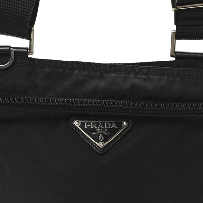 Prada Tessuto Nylon Flat Messenger Bag Black 7 of 7