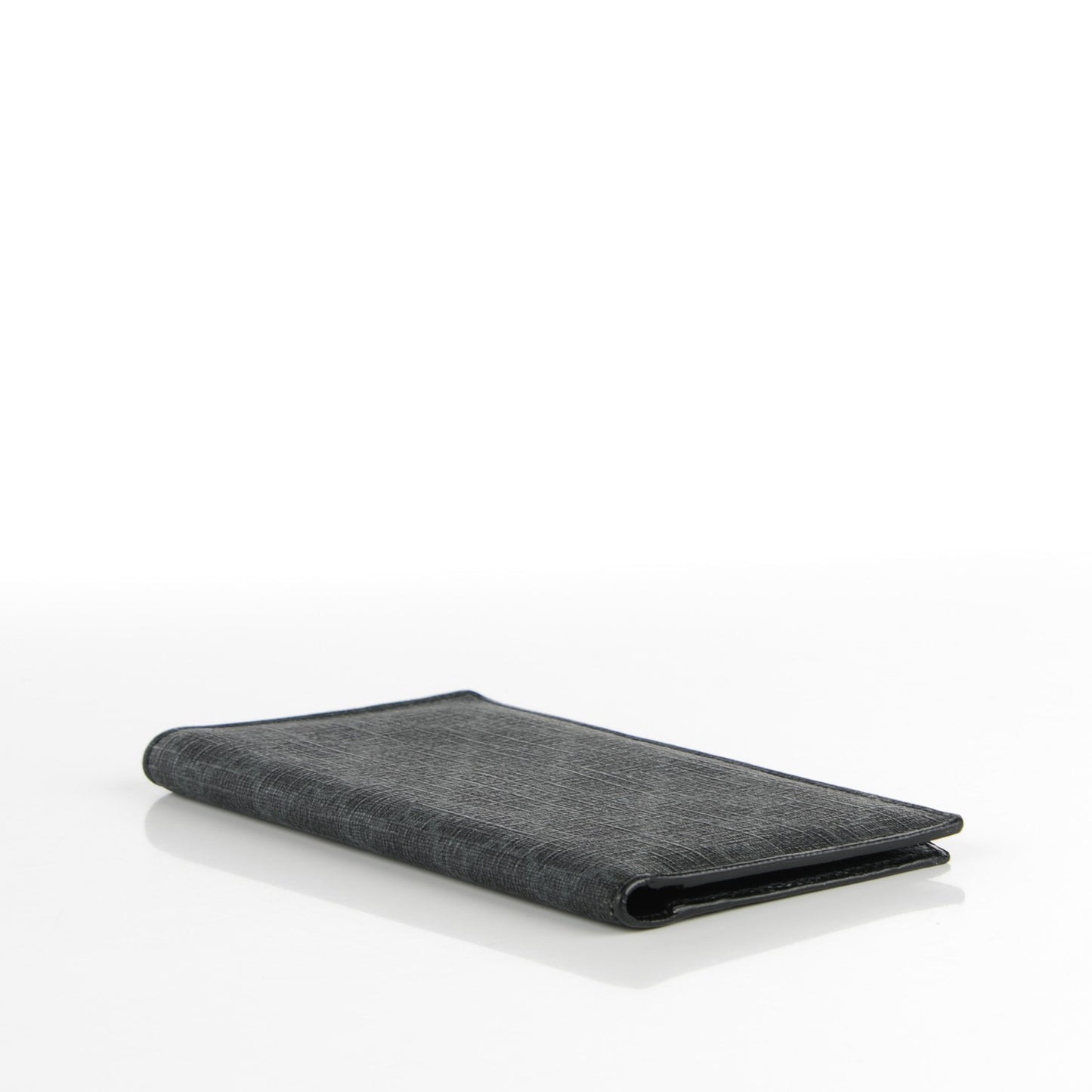 Monogram Coated Canvas Checkbook Cover Black