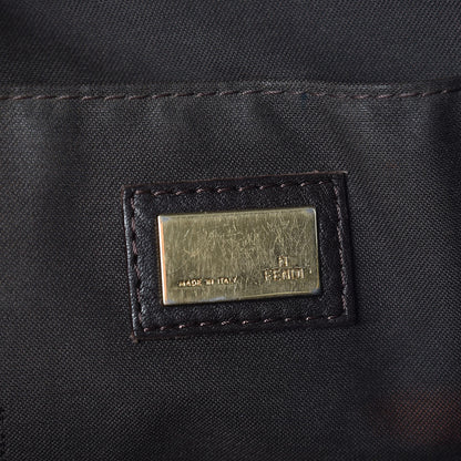 Fendi Denim Zip Top Tote Blue Brown 6 of 8