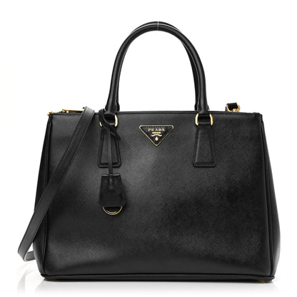 Prada Saffiano Medium Galleria Double Zip Tote Black 1 of 9