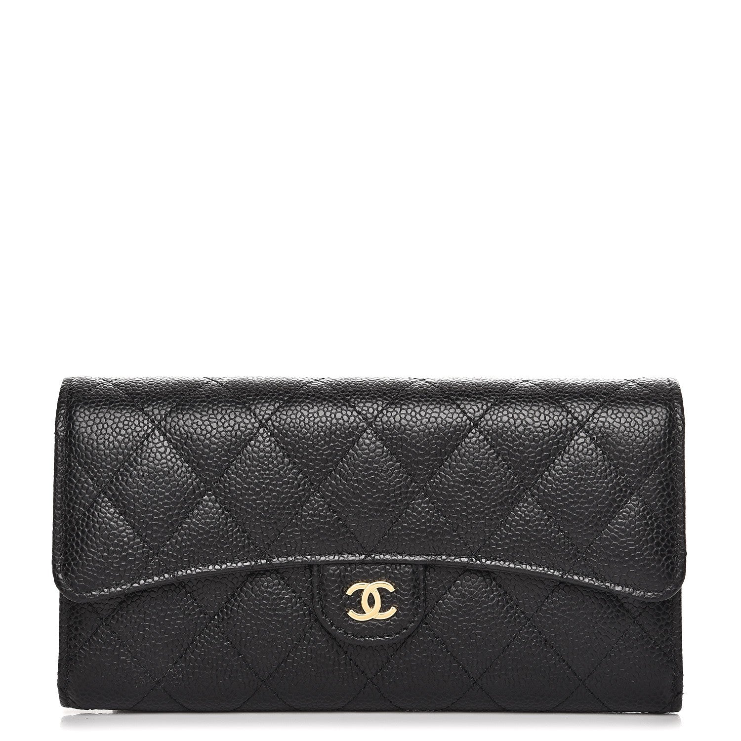 Chanel Caviar Quilted Large Flap Wallet Black 1 of 8