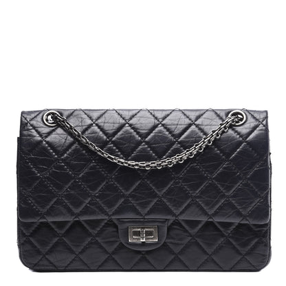 Chanel Aged Calfskin Quilted 2.55 Reissue 226 Flap Navy Blue 1 of 10