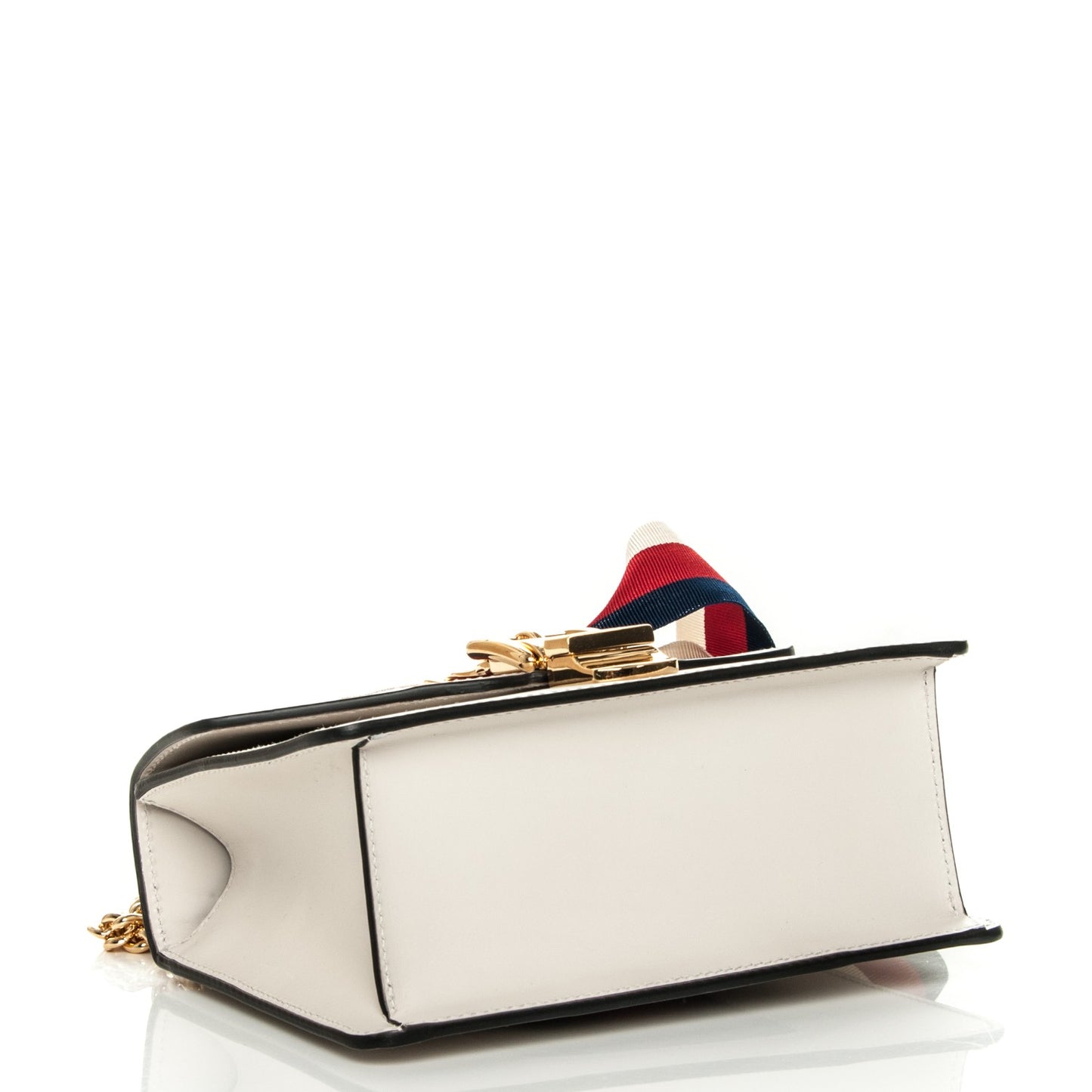 Calfskin Mini Sylvie Chain Shoulder Bag White