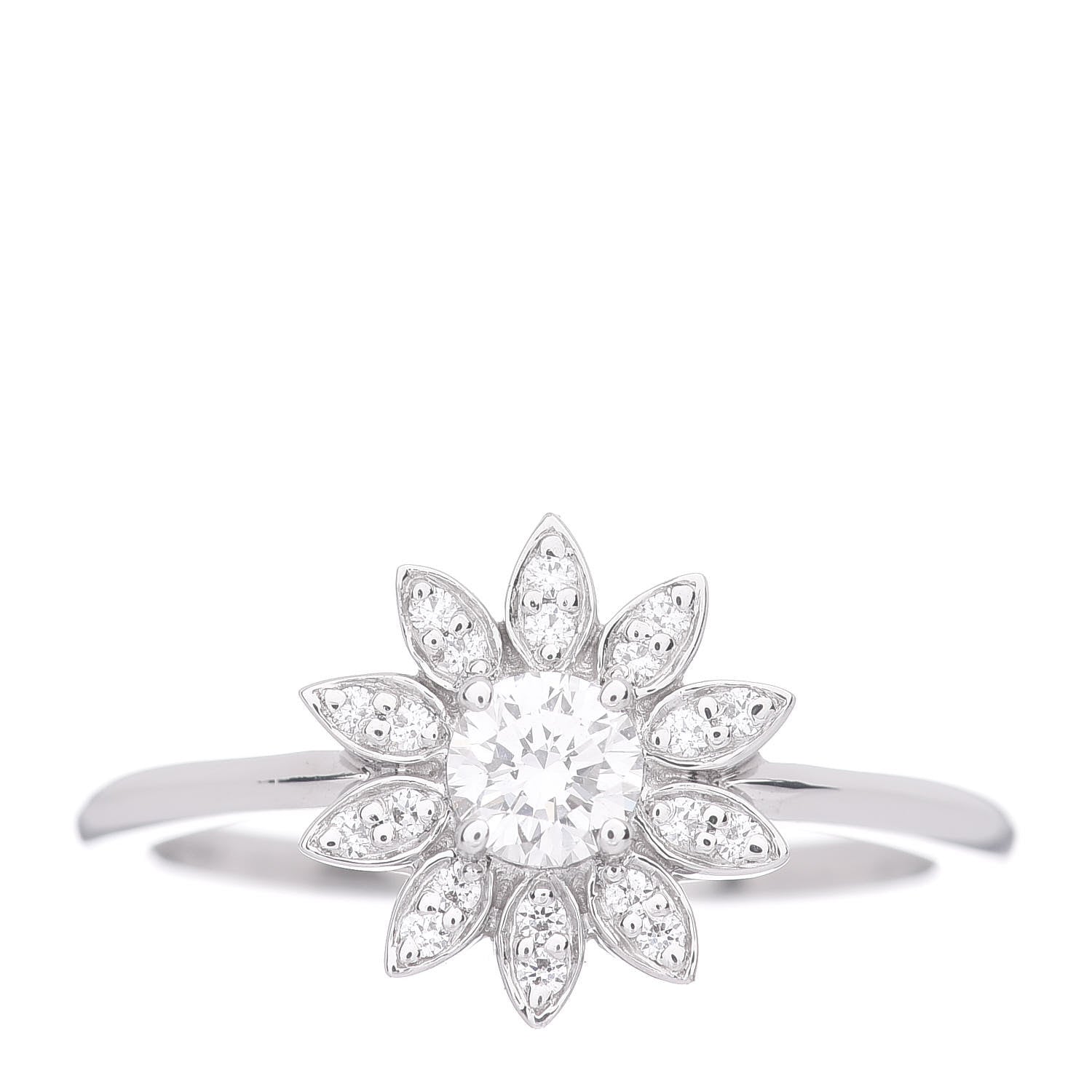 Tiffany Platinum Diamond Enchant Garden Flower Ring 48 4.5 1 of 5