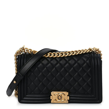 Chanel Calfskin Quilted Medium Boy Flap Black 1 of 9