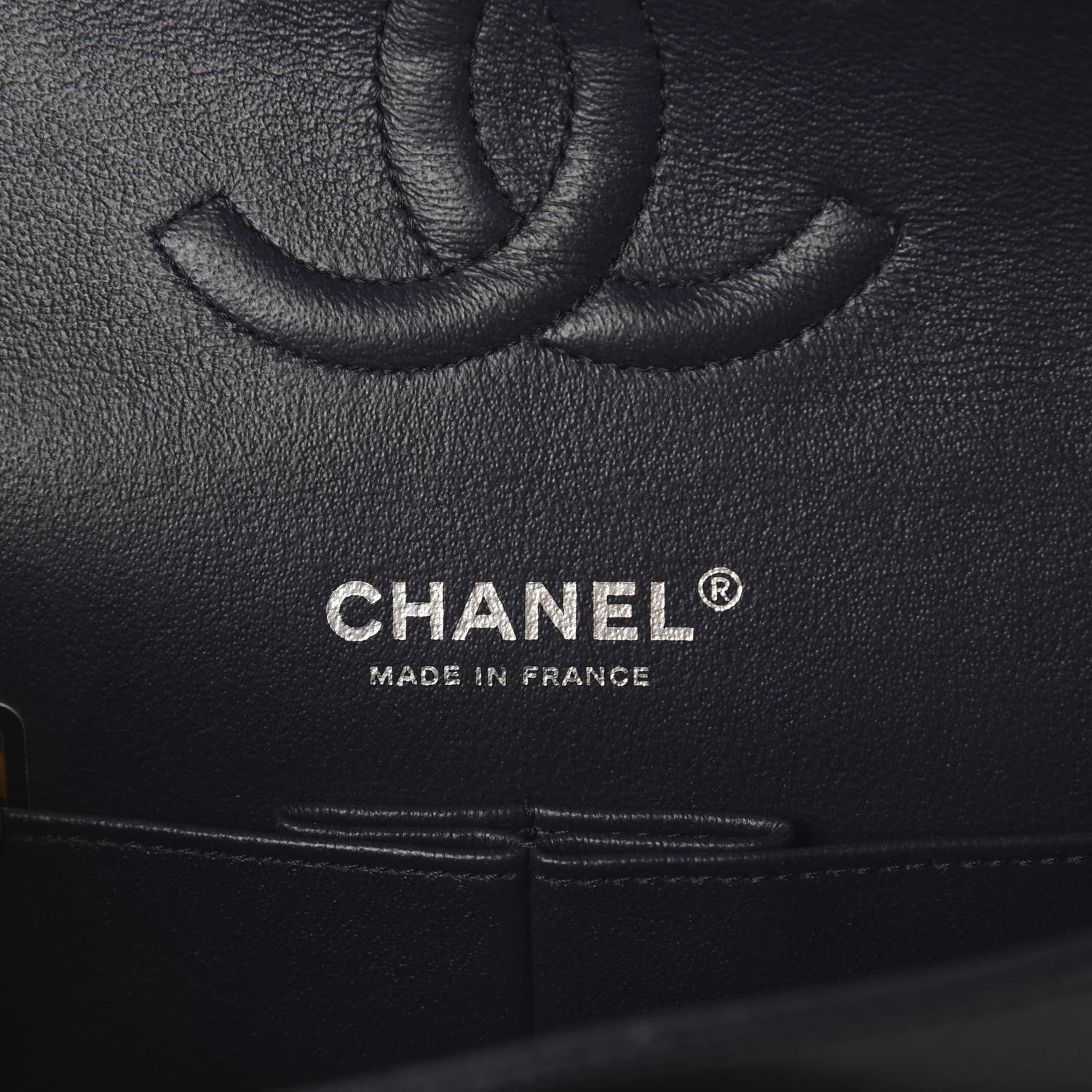 Chanel Caviar Quilted Medium Double Flap Navy 7 of 8