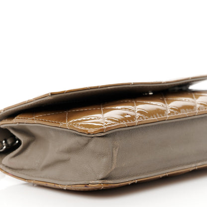 Chanel Patent Quilted Brilliant Wallet On Chain WOC Grey 10 of 11