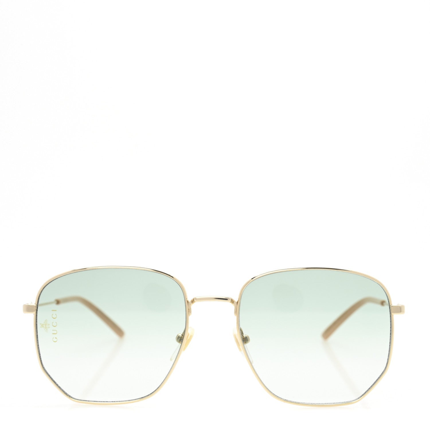 Gucci Oversized Sunglasses GG0396S Gold 2 of 7