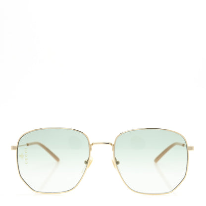 Gucci Oversized Sunglasses GG0396S Gold 2 of 7