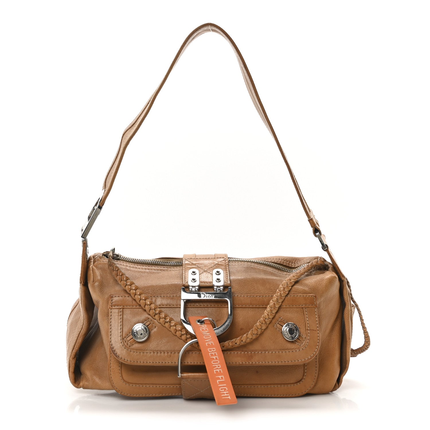 Christian Dior Calfskin Flight East West Bag Camel 1 of 11