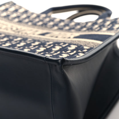 Christian Dior Oblique Calfskin Medium Book Tote With Strap Blue Multicolor 10 of 12