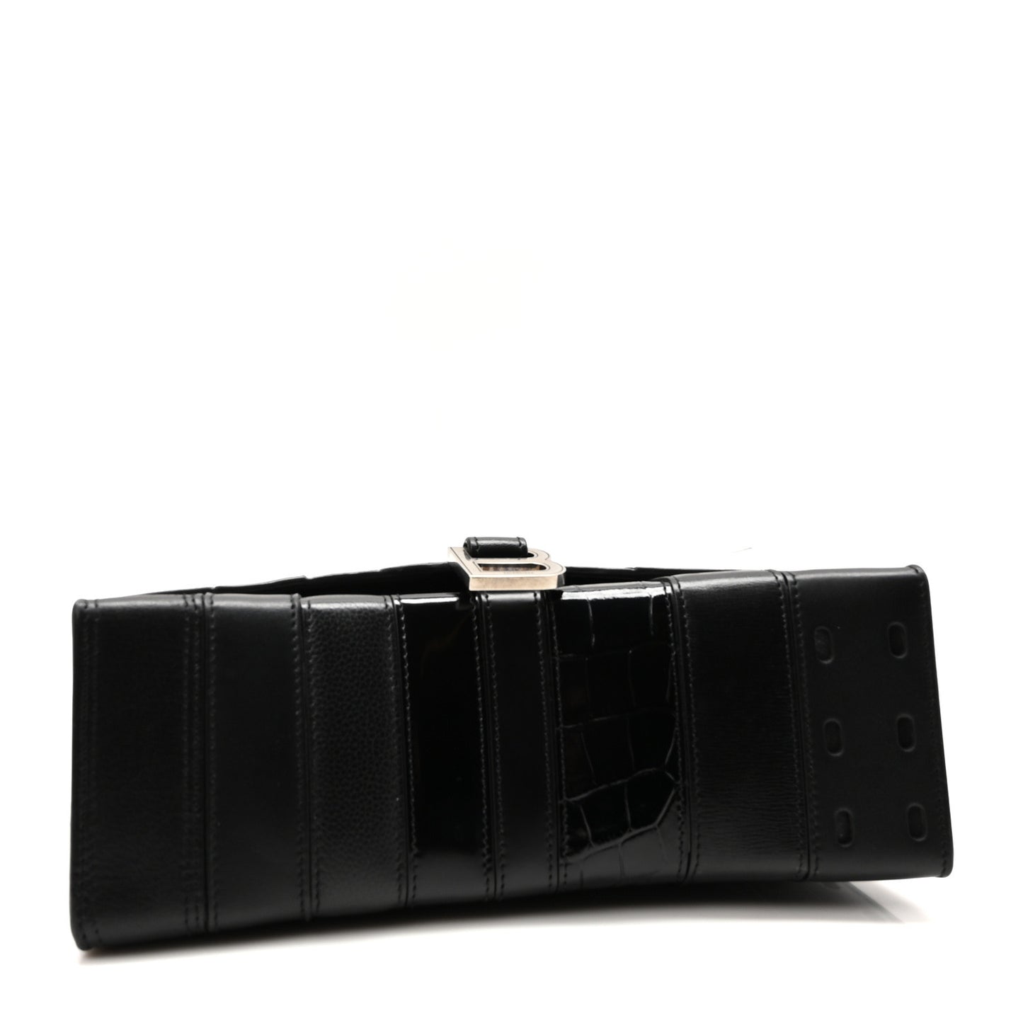 Multibelt Hourglass Top Handle Bag Black