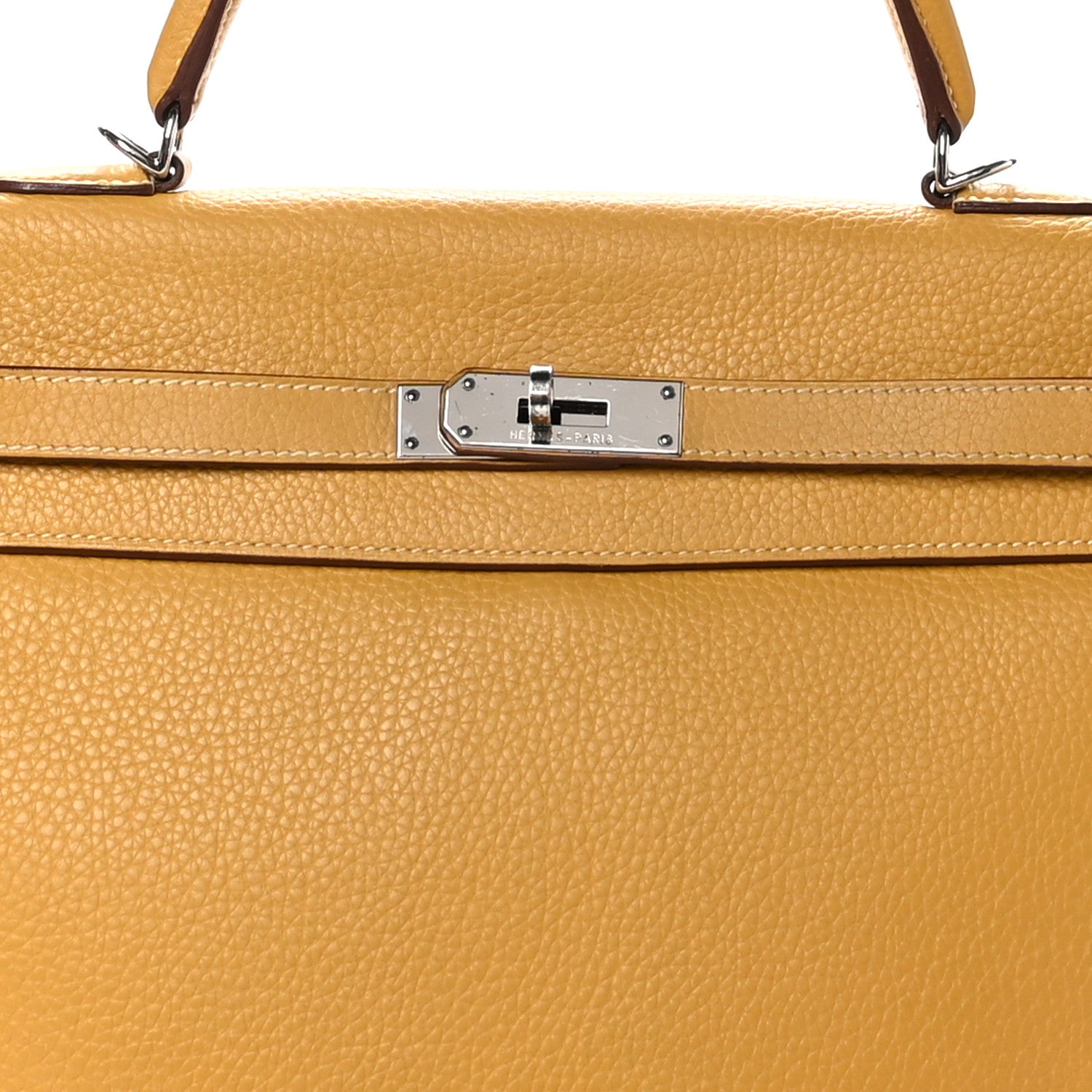 Hermes Taurillon Clemence Kelly Retourne 35 Curry 8 of 13