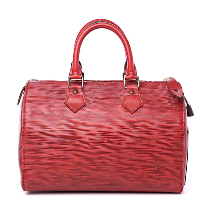 Louis Vuitton Epi Speedy 25 Castillan Red 1 of 16