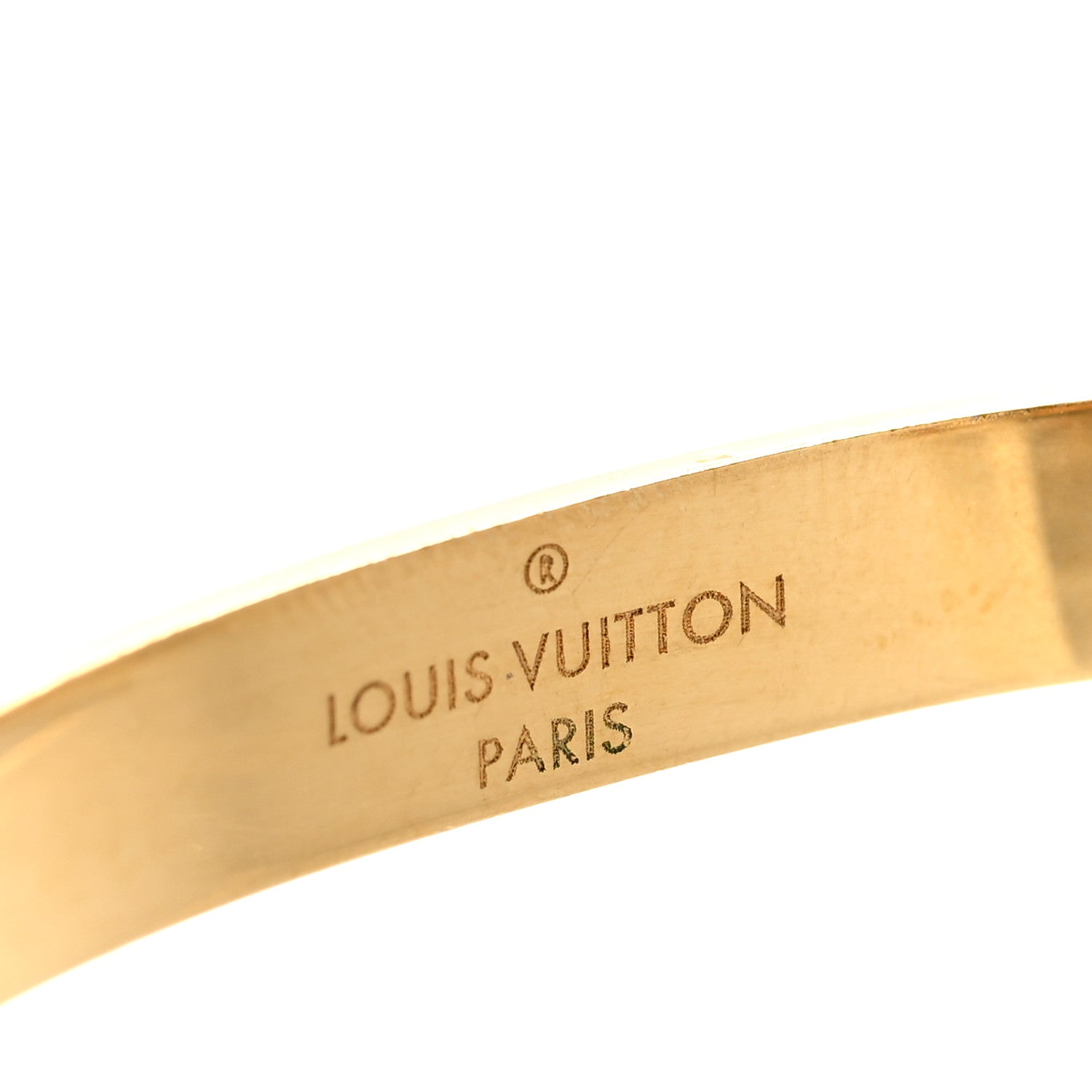 Louis Vuitton Metal Nanogram Hoop Earrings Gold 4 of 5
