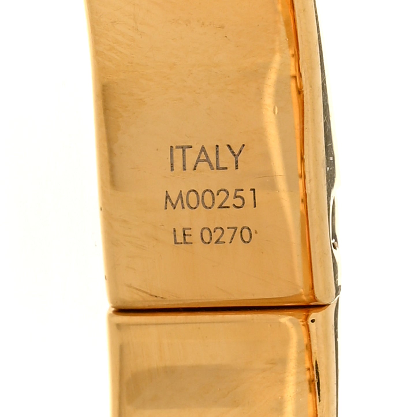 Brass Monogram Nanogram Cuff S Gold