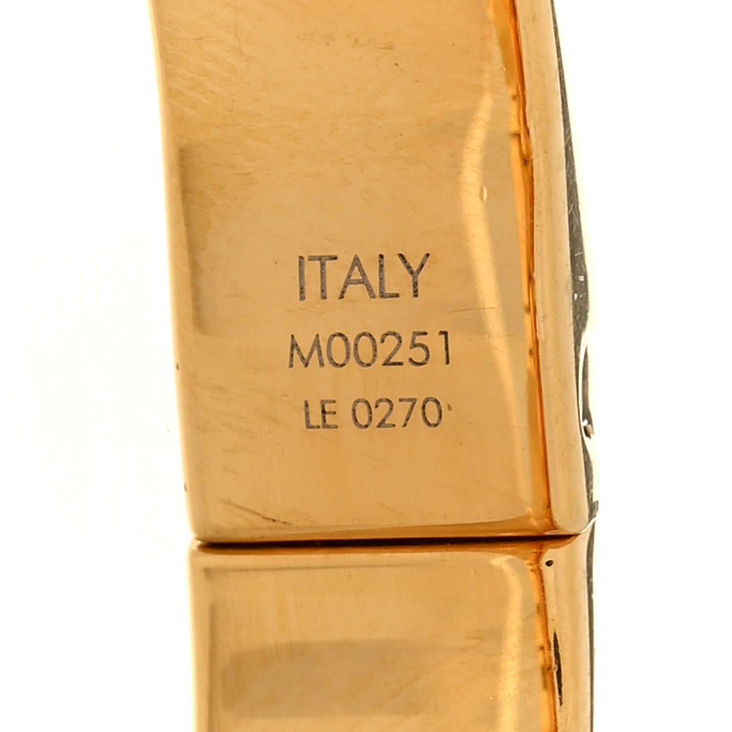 Louis Vuitton Brass Monogram Nanogram Cuff S Gold 5 of 7