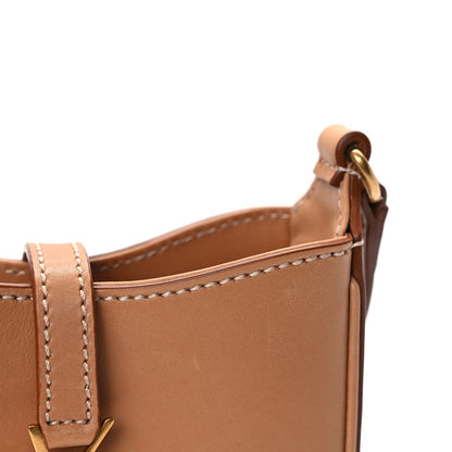 Saint Laurent Smooth Calfskin Le 5 A 7 Vertical Hobo Brown Gold 4 of 10