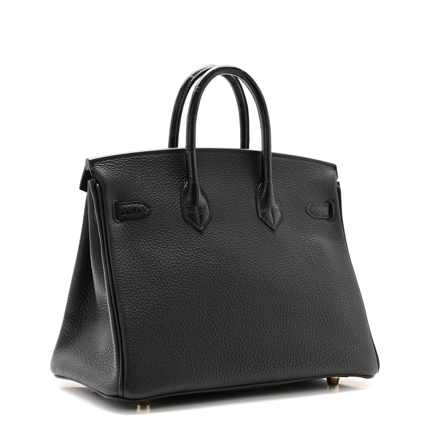 Hermes Togo Matte Alligator Birkin Touch 25 Black 3 of 10