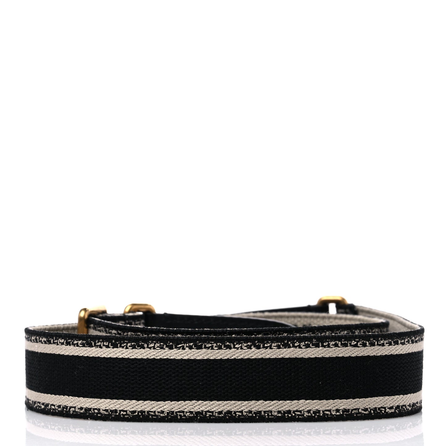 Canvas Embroidered Shoulder Strap Black