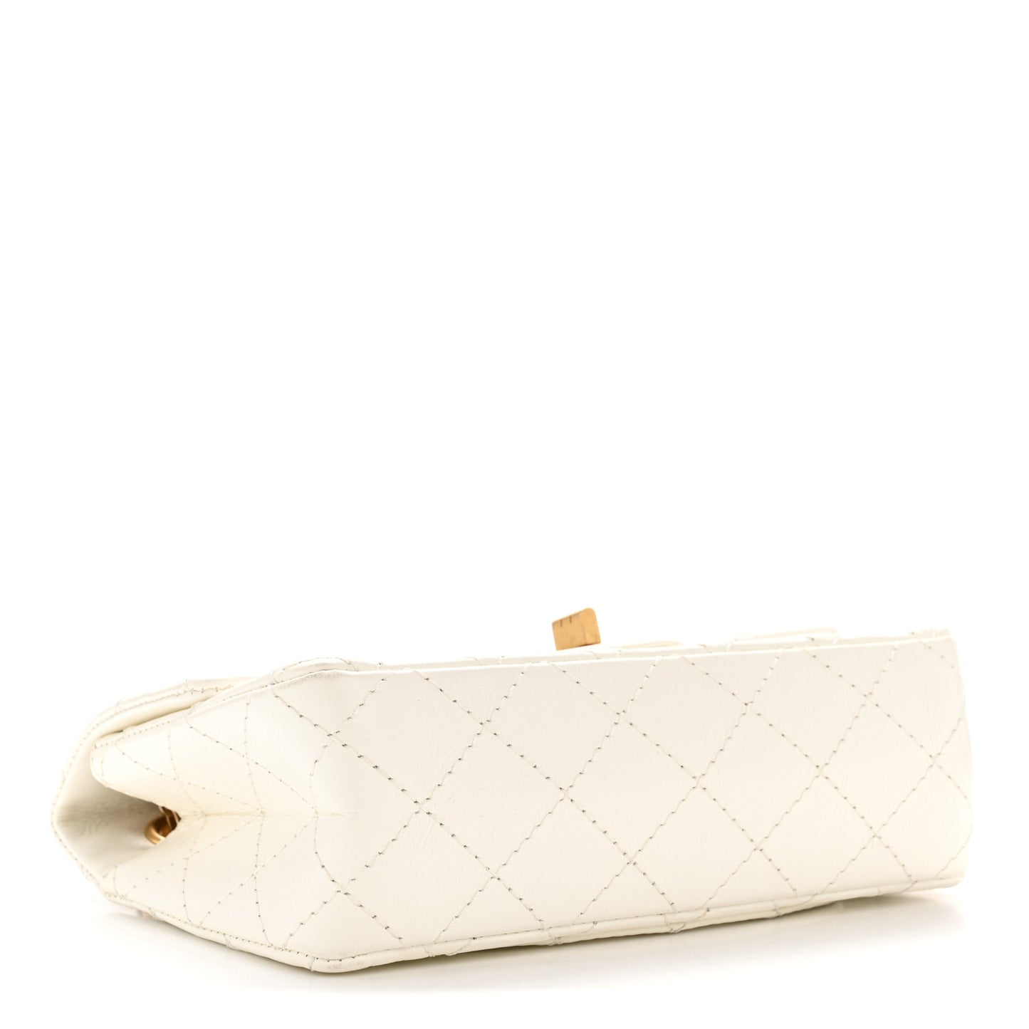 Aged Calfskin Quilted 2.55 Reissue Mini Flap White
