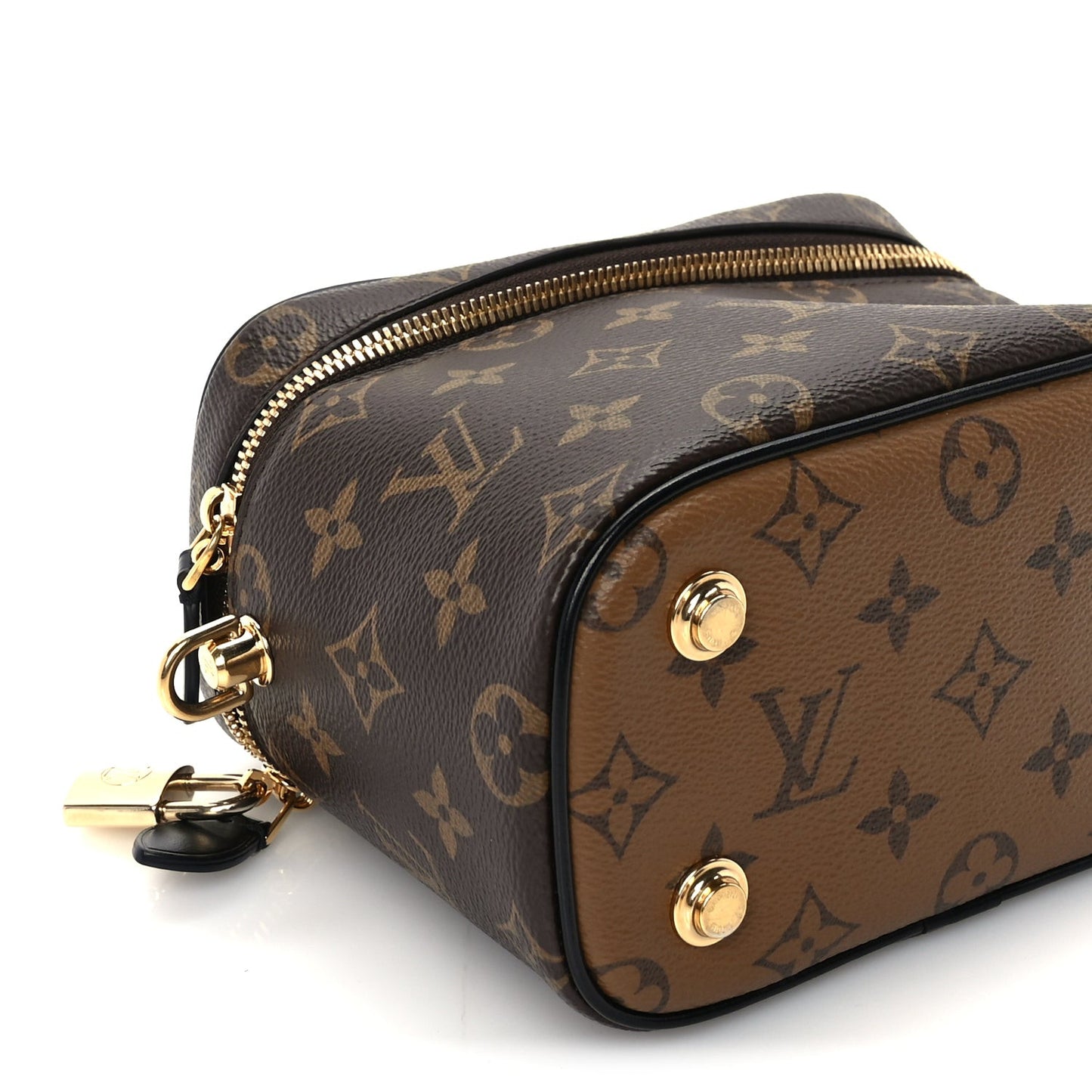 Reverse Monogram Vanity Chain Pouch Black