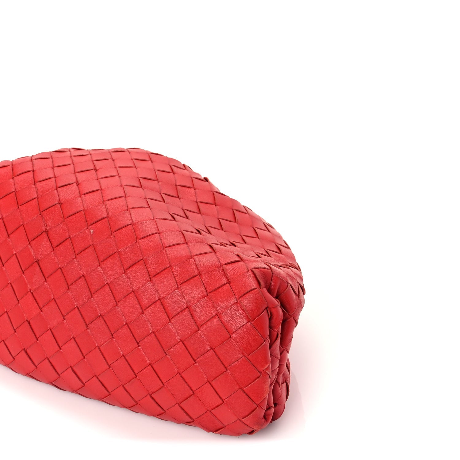 Bottega Veneta Nappa Maxi Intrecciato The Pouch Oversized Clutch Bright Red 8 of 9