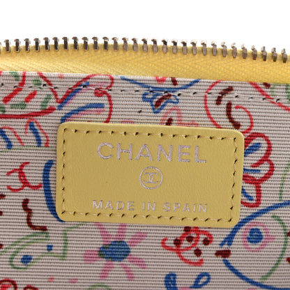 Chanel Caviar Quilted CC Zip Around Card Holder Yellow 6 of 8