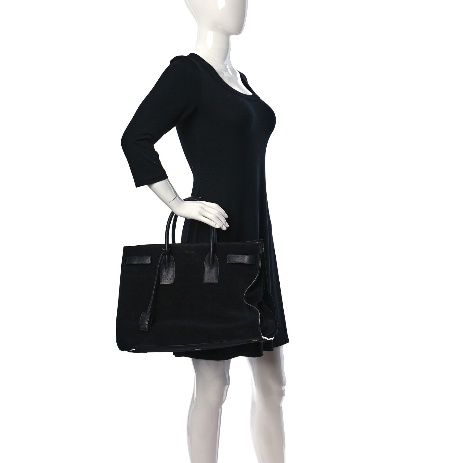 Saint Laurent Suede Large Sac de Jour Carryall Black 2 of 10